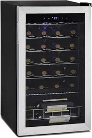 img 4 attached to Freestanding Stainless Steel Frame Smad 33-Bottle Wine Fridge Compressor Wine Cooler