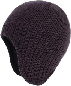 img 4 attached to Connectyle Men's Warm Winter Hats: Stay Cozy with Fleece-Lined Earflap Hat & Daily Beanie Watch Cap