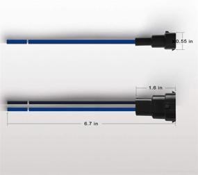 img 3 attached to H11 H8 880 881 Male Adapter Wiring Harness Sockets Headlight Connector For Headlights Fog Lights Retrofit (Pack Of 2)