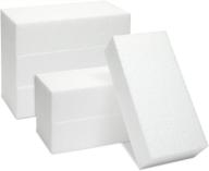 craft foam blocks, polystyrene bricks for diy projects, packing, centerpieces - 6 pack (8x4x2 inch thick) logo