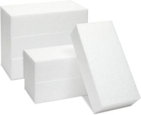 img 4 attached to Craft Foam Blocks, Polystyrene Bricks for DIY Projects, Packing, Centerpieces - 6 Pack (8x4x2 inch Thick)