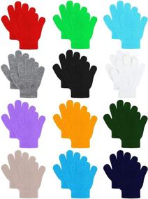 img 4 attached to 🧤 Stretchy Winter Gloves for Boys - Coobey Pairs, Adjustable Accessories