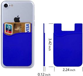 img 3 attached to 📱 EGALO Cell Phone Wallet - Ultra-Slim Silicone 3M Adhesive Stick-on ID Credit Card Phone Case Pouch Sleeve Pocket for Smartphones (iPhone/Samsung/Google) - 5 Pack Blue