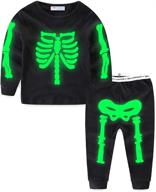 👻 mud kingdom toddler halloween skeleton boys' clothing sets logo