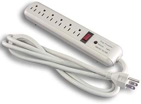 img 1 attached to 💡 Reliable 6-Outlet Surge Protector Power Strip - 6ft Long Cord