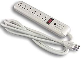 img 4 attached to 💡 Reliable 6-Outlet Surge Protector Power Strip - 6ft Long Cord