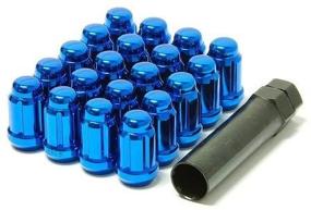 img 4 attached to 🔧 Muteki 41885U Chrome Blue 12mm x 1.25mm Closed End Spline Drive Lug Nut Set with Key (Pack of 20)