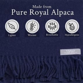 img 2 attached to Maloca Alpaca Ethically Naturally Hypoallergenic Men's Accessories in Scarves