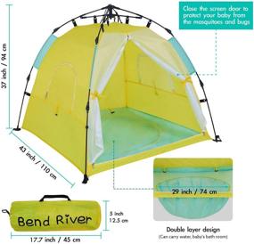 img 3 attached to 👶 Bend River Automatic Instant Baby Tent: Ultimate Sun Shelter with Pool, Portable Travel Bed and Mosquito Net - UPF 50+ Beach Protection for Infants