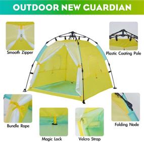 img 2 attached to 👶 Bend River Automatic Instant Baby Tent: Ultimate Sun Shelter with Pool, Portable Travel Bed and Mosquito Net - UPF 50+ Beach Protection for Infants