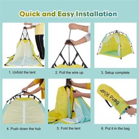 img 1 attached to 👶 Bend River Automatic Instant Baby Tent: Ultimate Sun Shelter with Pool, Portable Travel Bed and Mosquito Net - UPF 50+ Beach Protection for Infants