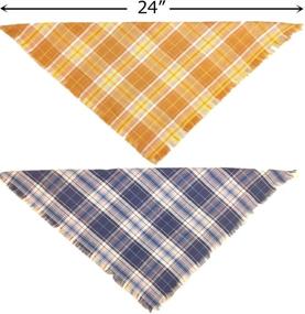 img 3 attached to 🐶 BoomBone Easter Dog Bandana Set, Plaid Triangle Bibs Pet Scarf Accessories for Dogs