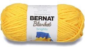 img 1 attached to 🚌 School Bus Yellow Bernat Blanket Brights Yarn – 5.3 oz, Super Bulky Chunky with Gauge 6