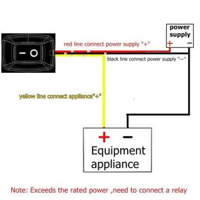 img 1 attached to Quentacy Rocker Toggle Switch with LED, Wired, SPST ON-Off, DC12V/10A 24V/5A, Ideal for DIY Car Boat Marine Truck RV Applications