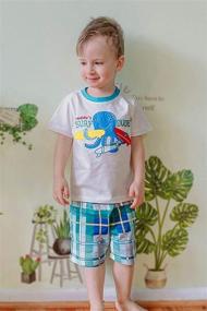 img 3 attached to 👕 Adorable Airplane T-Shirt Sets: Toddler Boys' Summer Clothes Collection