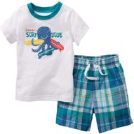 👕 adorable airplane t-shirt sets: toddler boys' summer clothes collection logo