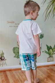 img 2 attached to 👕 Adorable Airplane T-Shirt Sets: Toddler Boys' Summer Clothes Collection