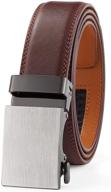 👍 ratchet leather belt - 35cm wide - 003 light brown - size 125 - men's belt accessories logo