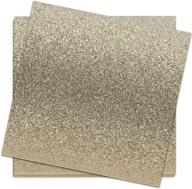 🎉 crafasso 12x12 glitter cardstock - 15 sheets, 300gms, premium champagne gold logo