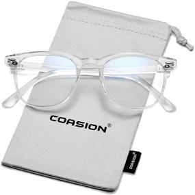 img 2 attached to 👓 COASION 2 парами очков для компьютера, защищающих от синего света, для женщин и мужчин, стильная оправа TR90 для снижения усталости глаз и фильтрации УФ-бликов на линзы