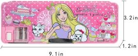 img 3 attached to 🎒 Aisa Colorful Cartoon Princess Pencil Case - Multifunctional Box for Students (Rose Red) - Special Gifts for Children/Kids