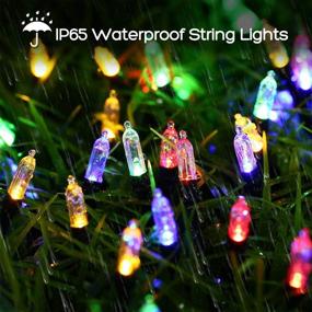 img 2 attached to Lyhope Battery Christmas Lights, 33ft 100 LED Waterproof Christmas Lights with 8 Modes, Battery Operated String Lights for Outdoor & Indoor Decor, Xmas Tree, Wreaths, Holiday Decoration (Multi-Color)