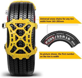 img 2 attached to 🚗 6Pcs SUPTEMPO Car Snow Chains: Emergency Anti Slip Tire Traction Chains for Light Truck/SUV/ATV Winter Universal Tire Security Chains