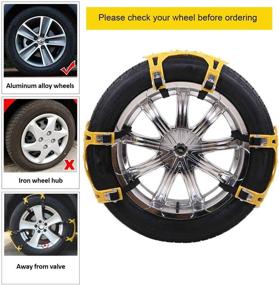 img 3 attached to 🚗 6Pcs SUPTEMPO Car Snow Chains: Emergency Anti Slip Tire Traction Chains for Light Truck/SUV/ATV Winter Universal Tire Security Chains