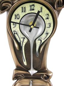 img 1 attached to 🕰️ Exquisite Art Nouveau Melting Bronze Table Clock - 11 1/4" High