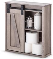 🚪 efficient storage and organization: landia home bathroom wall cabinet with sliding barn door logo