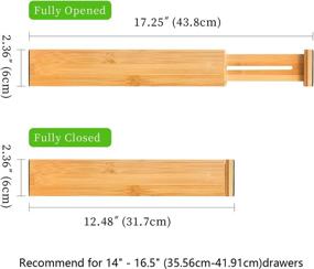 img 3 attached to Diosbles 6 Pack Bamboo Dresser Drawer Organizers - Effective Storage Solutions