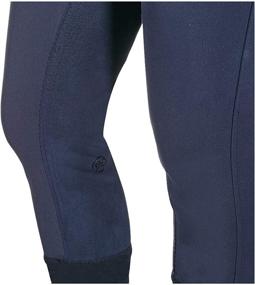 img 1 attached to Ovation Secret Euroweave Dx Full Seat Breeches for Women - Front Zip