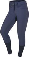 ovation secret euroweave dx full seat breeches for women - front zip logo