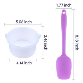 img 3 attached to 🍯 Nonstick Silicone Wax Pot (2 Pieces) & Spatula (1 Piece) Set - Replacement Bowl & Stick for Wax Warmer, Hair Removal Kit - 500 ml, 16.9 oz