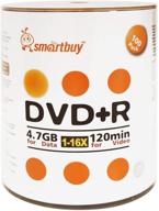 200 pack smart buy dvd+r 4.7gb 16x blank data video movie recordable discs with logo - ideal for recording, archiving & more, 200 discs (200pk) logo