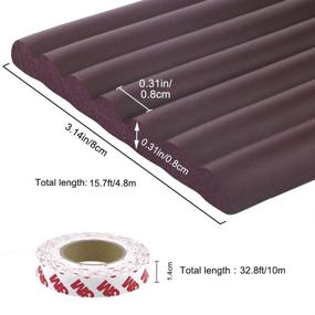 img 3 attached to 👶 Premium Brown Baby Proofing Edge Guards - 15.7ft Extra Wide Edge Protectors with 3M Tapes for Table, Desk, Fireplace