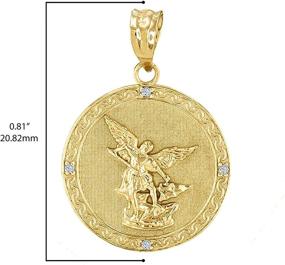 img 2 attached to 💎 Dazzling Saint Michael Archangel Diamond Pendant for Women - Elegant Jewelry