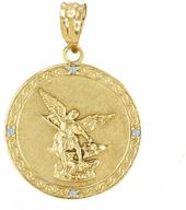 💎 dazzling saint michael archangel diamond pendant for women - elegant jewelry logo