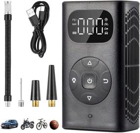 img 4 attached to 🔌 odorsTT Air Compressor: Portable Electric Tire Inflator - 150PSI & Rechargeable with Gauge, Heat Dissipation & Power Bank - for Bike, Motorcycle, Car Tires & Balls (Black)