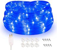 16ft waterproof blue rope lights: versatile indoor outdoor mood lighting for christmas, garden, patio, and parties! логотип