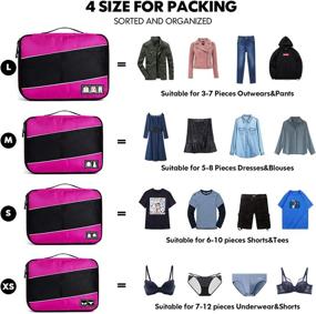 img 3 attached to 🧳 Travel Packing Cubes - Organizers for Luggage - Essential Travel Accessories