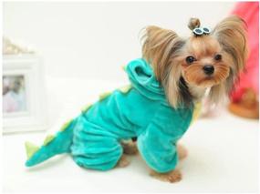 img 3 attached to 🦖 ARJOSA Halloween Dinosaur Costume Hoodie Cowboy Rider Outfit for Dogs and Cats - Winter Rain Coat & Warm Clothes