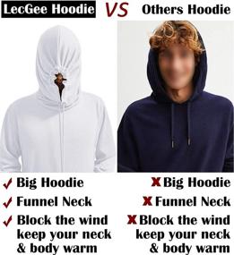 img 3 attached to LecGee Men's Sweatshirt with Drawstring Pullover Hoodies – Ideal Active Clothing Option