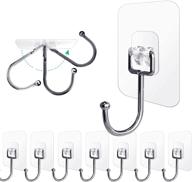 🔗 ayssny heavy duty waterproof adhesive hooks - max 44lb utility hooks, large sticky wall hooks for hanging coats, towels, and bathroom & kitchen products logo