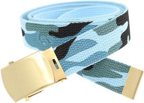 img 1 attached to Cargo Cotton Military Brass Buckle Men's Belt Accessories - Enhance Your Style