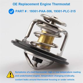 img 3 attached to 🔧 Honda Engine Thermostat Replacement: 19301-PAA-306, 19301PAA306, 19301-PLC-315 - Compatible with Accord, Civic, CRV, Odyssey, Fit, Insight & More (1990-2002, 1988-2015, 1997-2001, 1995-1998, 2007-2013, 2010-2014)