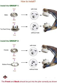 img 2 attached to Five Paws Snap Fasteners Kit - 100 Sets of Pearly Surface Metal Snap Buttons Press Studs with Fastener Pliers Press Tool Kit for Sewing and Crafting Projects