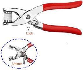 img 4 attached to Five Paws Snap Fasteners Kit - 100 Sets of Pearly Surface Metal Snap Buttons Press Studs with Fastener Pliers Press Tool Kit for Sewing and Crafting Projects