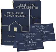 📚 enhanced open house visitor sign-in registry books and tent cards for realtors (2 each) logo