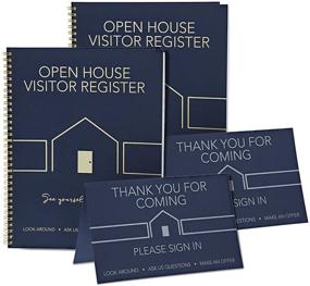 img 4 attached to 📚 Enhanced Open House Visitor Sign-in Registry Books and Tent Cards for Realtors (2 each)